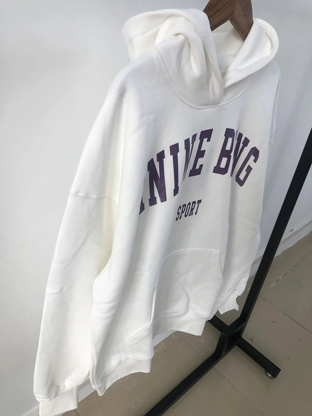 Lady Glams Cotton Velvet Letter Sweatshirt for Women