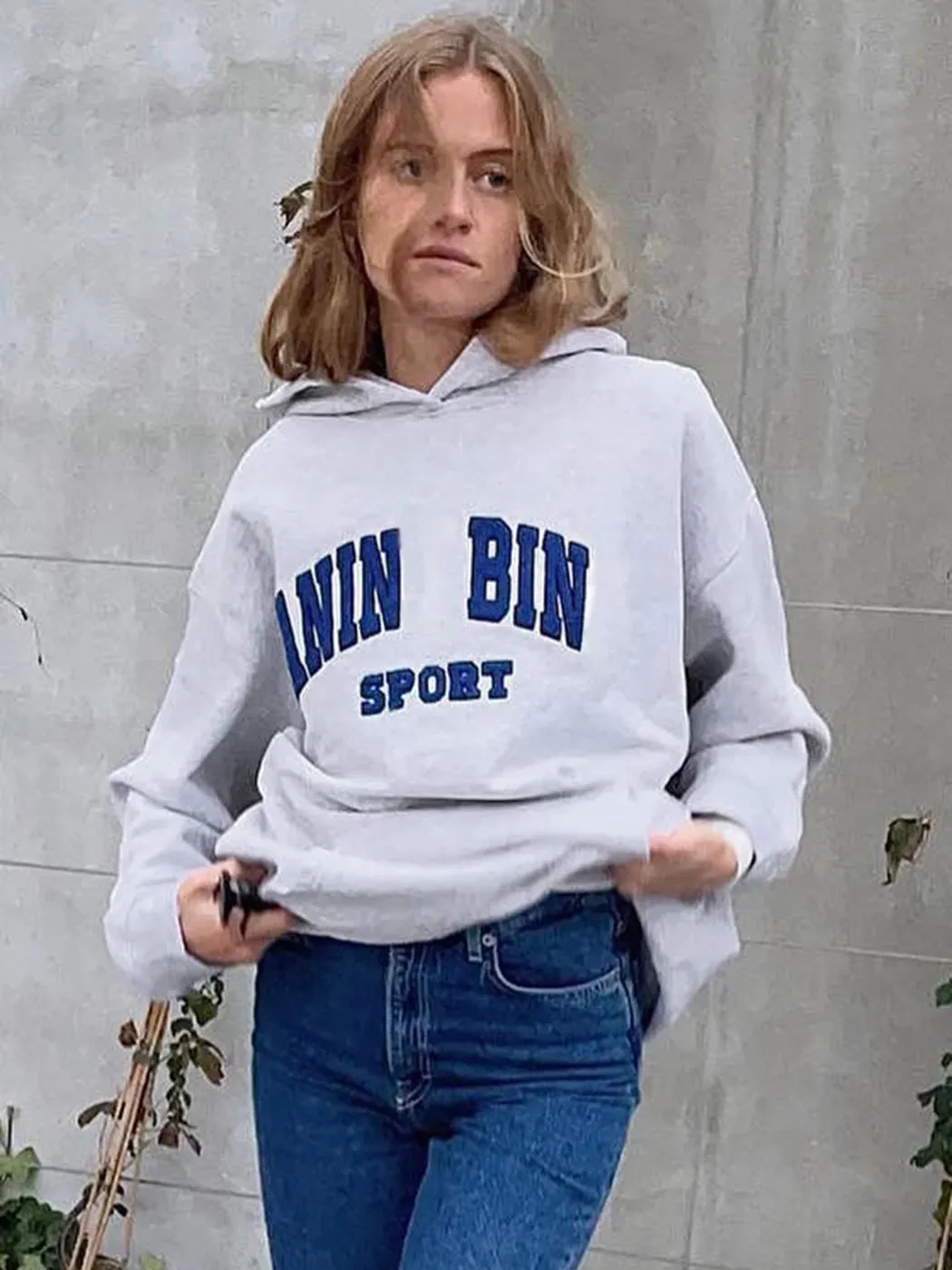 Lady Glams Cotton Velvet Letter Sweatshirt for Women