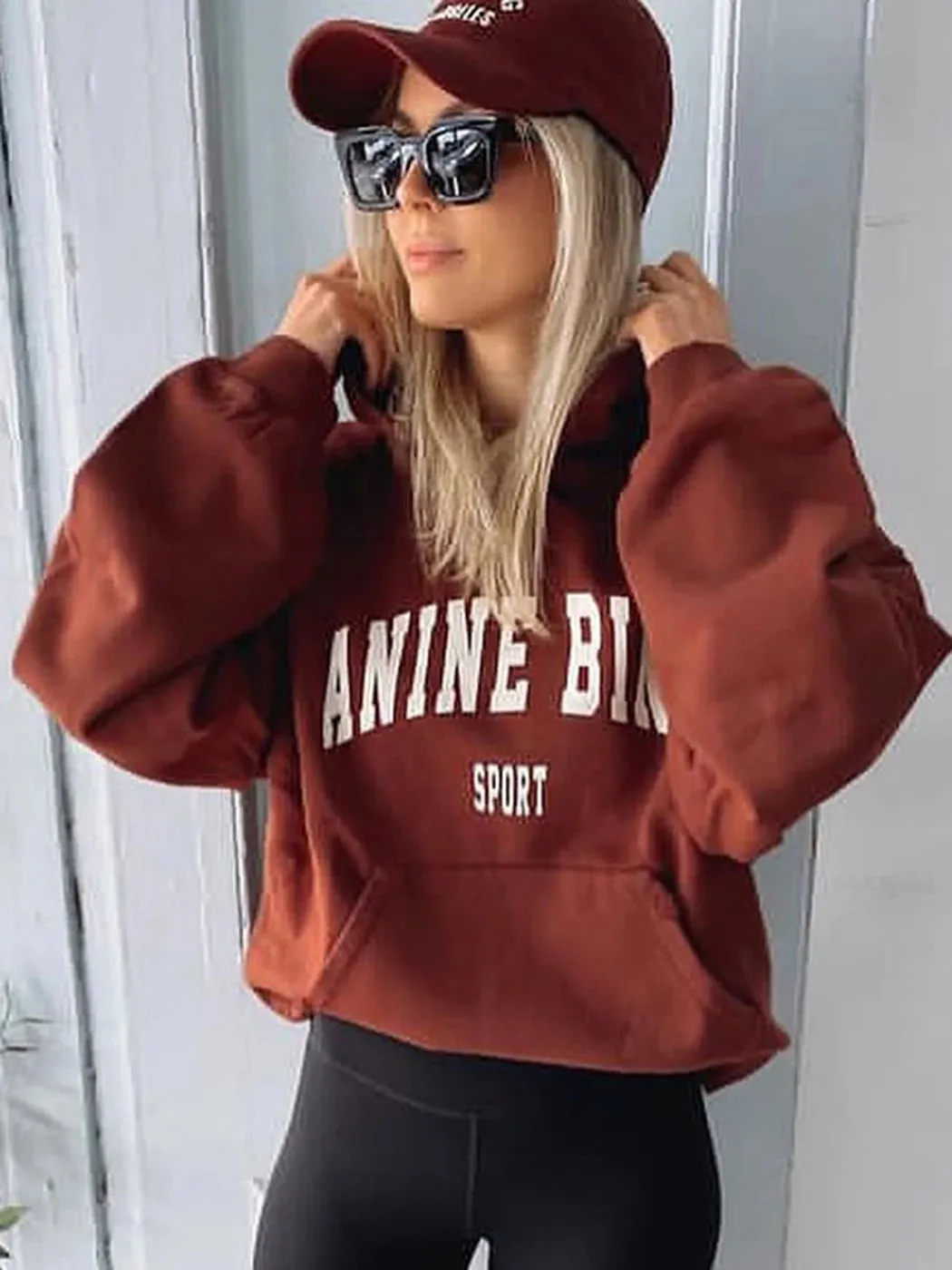 Lady Glams Cotton Velvet Letter Sweatshirt for Women
