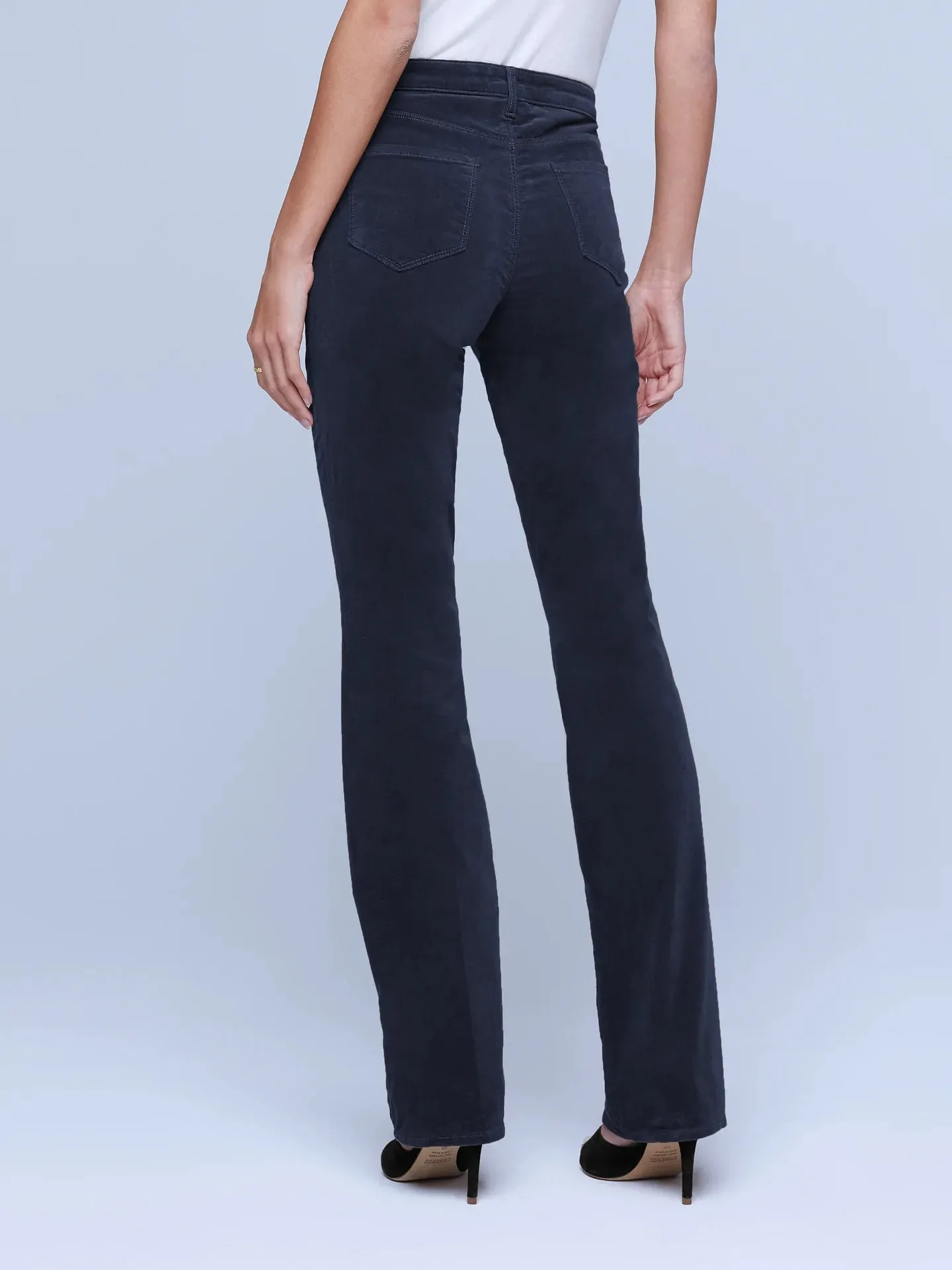 L'agence - Marty High Rise Velvet Jean - Midnight