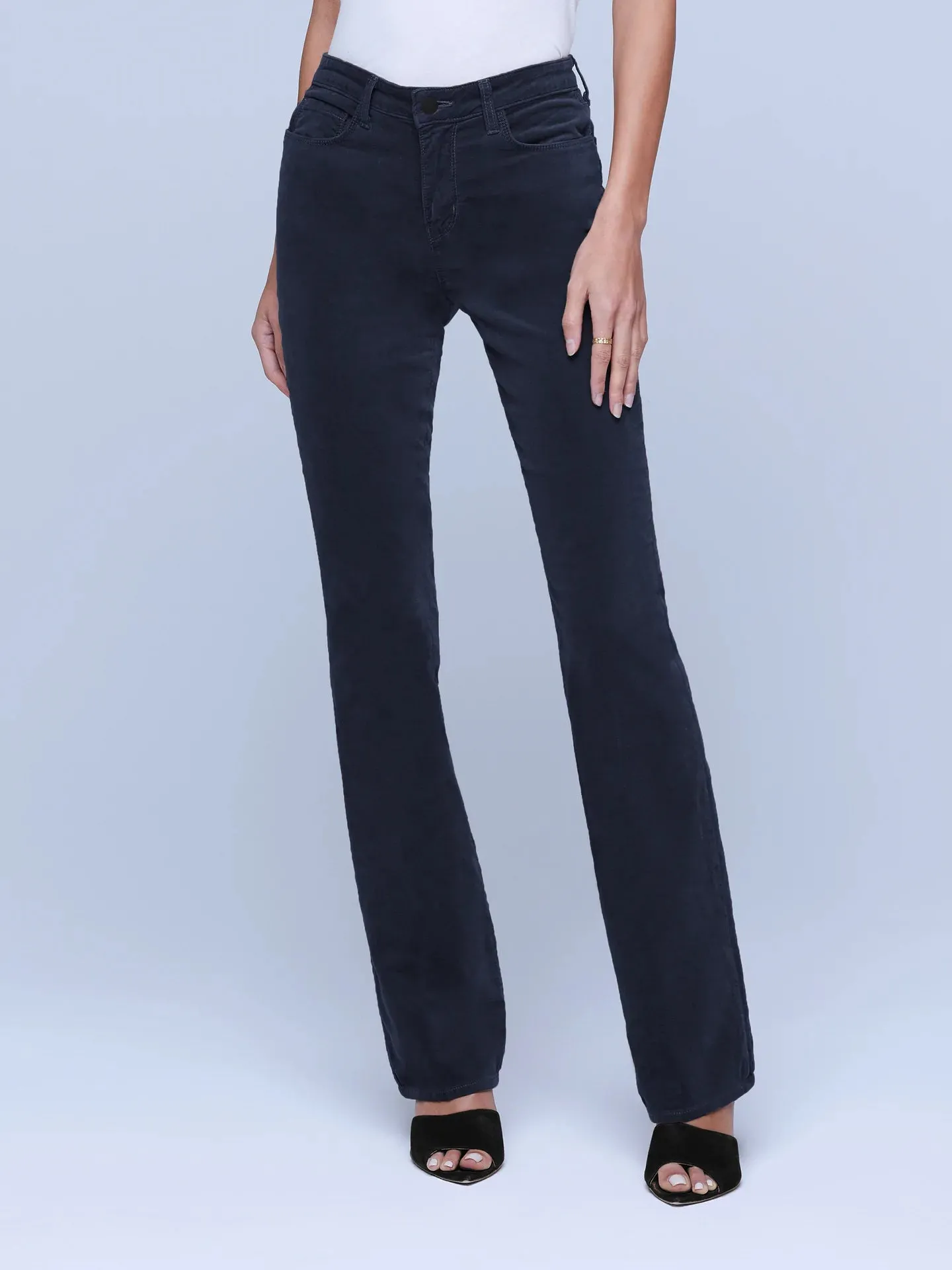 L'agence - Marty High Rise Velvet Jean - Midnight