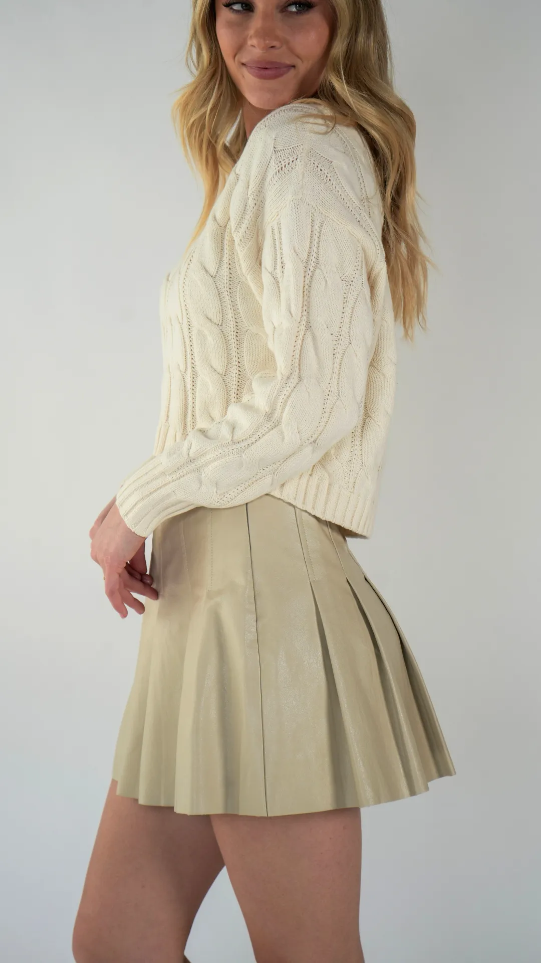 Long Sleeve Cable Sweater