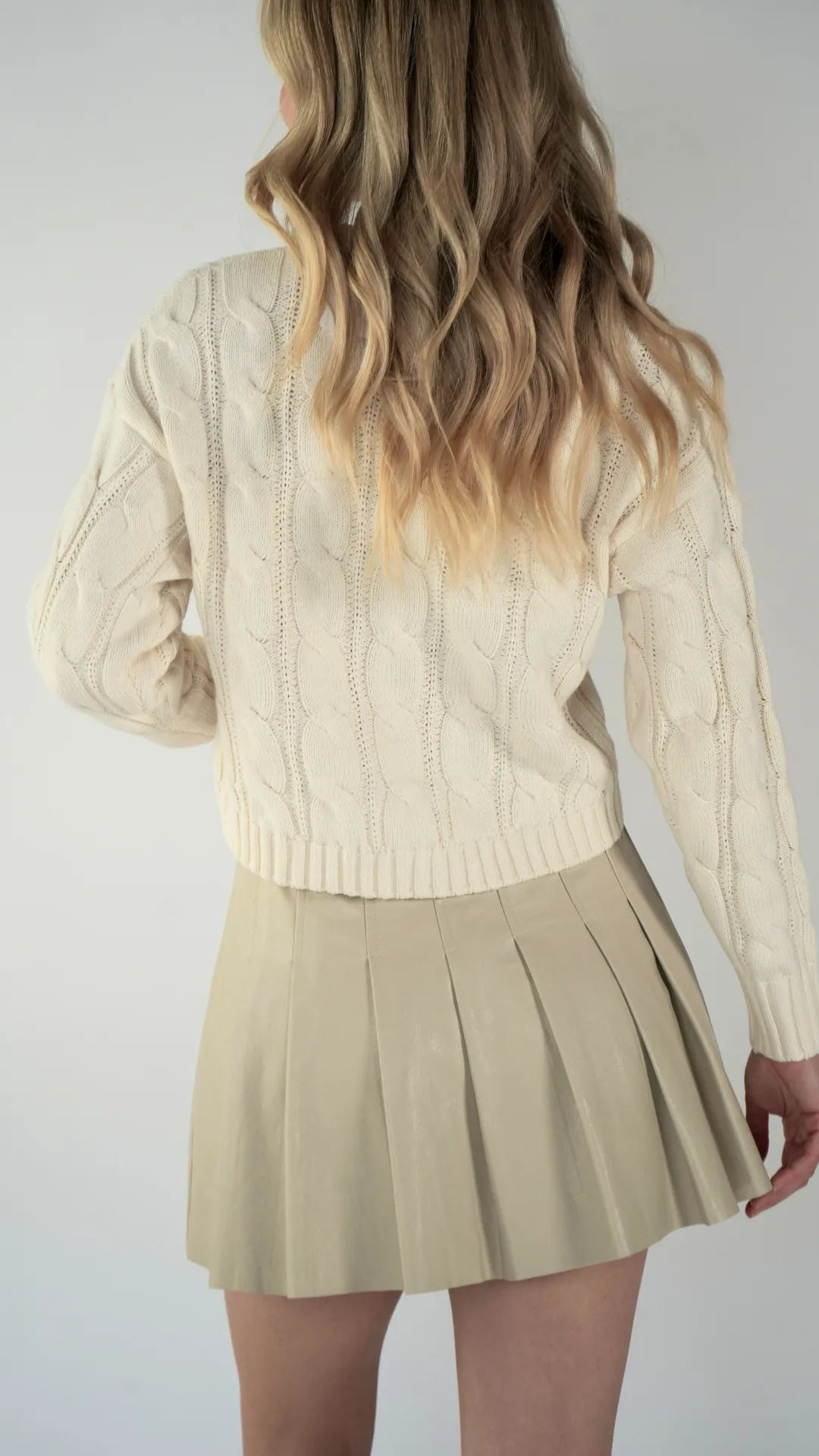 Long Sleeve Cable Sweater