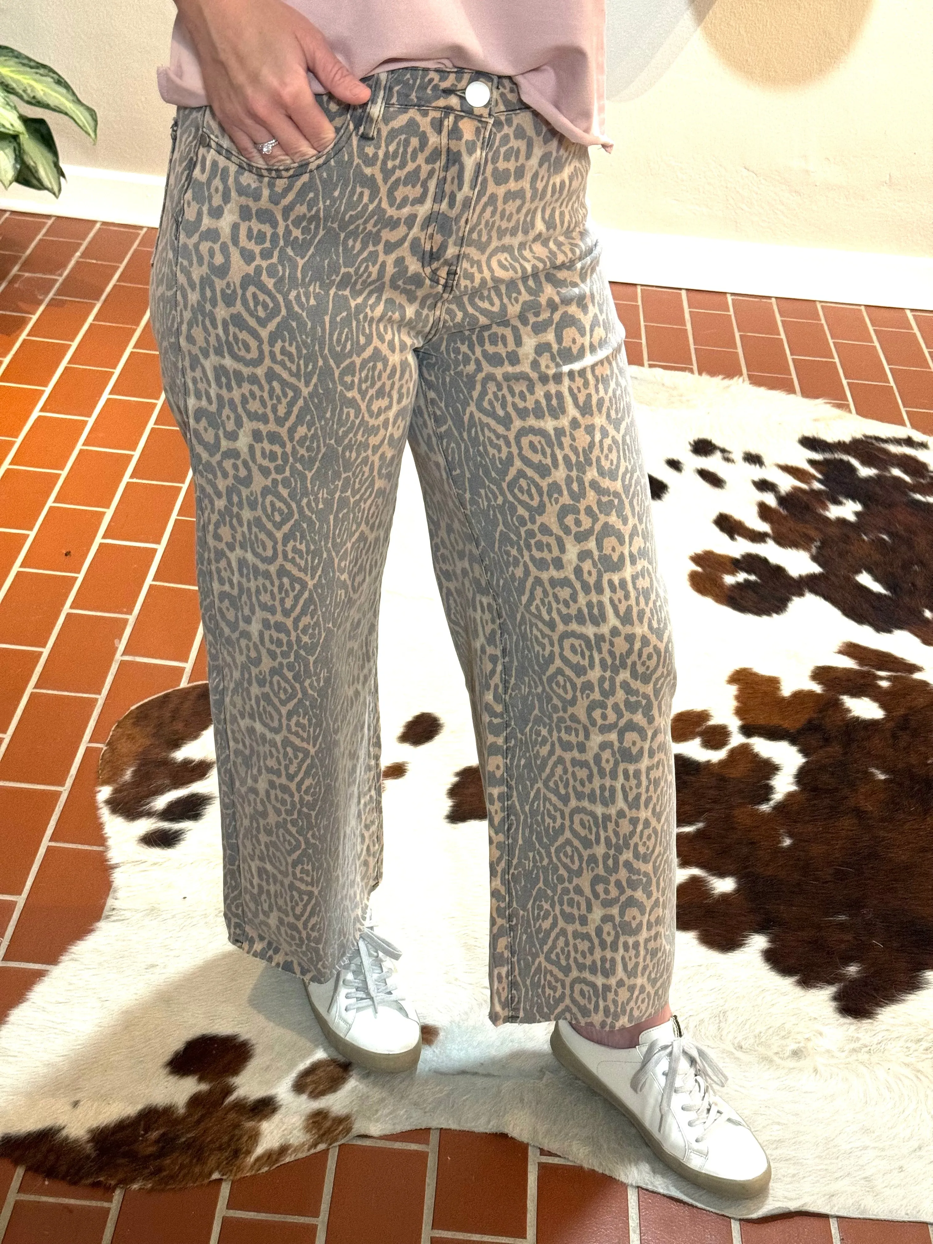 Mahala Leopard Twill Pants