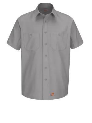 Men's Canvas Short-Sleeve Work Shirt - WS20 - Silver