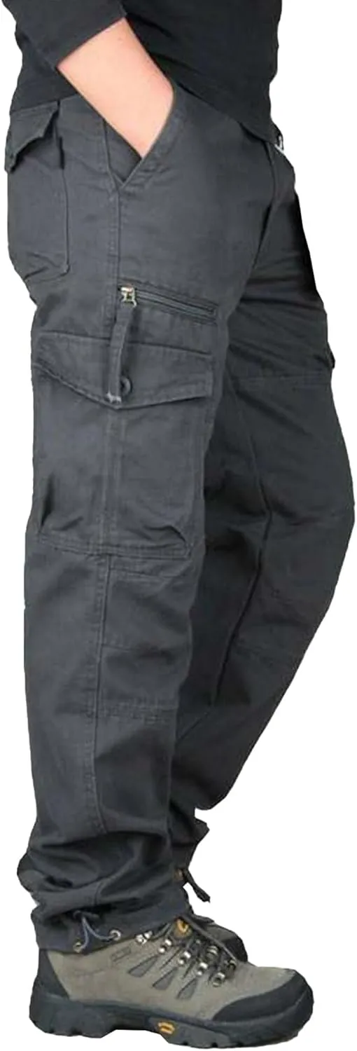 Men's Lightweight Casual Streetwear Pants Straight Leg Outdoor Hiking Pants Relaxed Fit Fashion Cargo Trousers