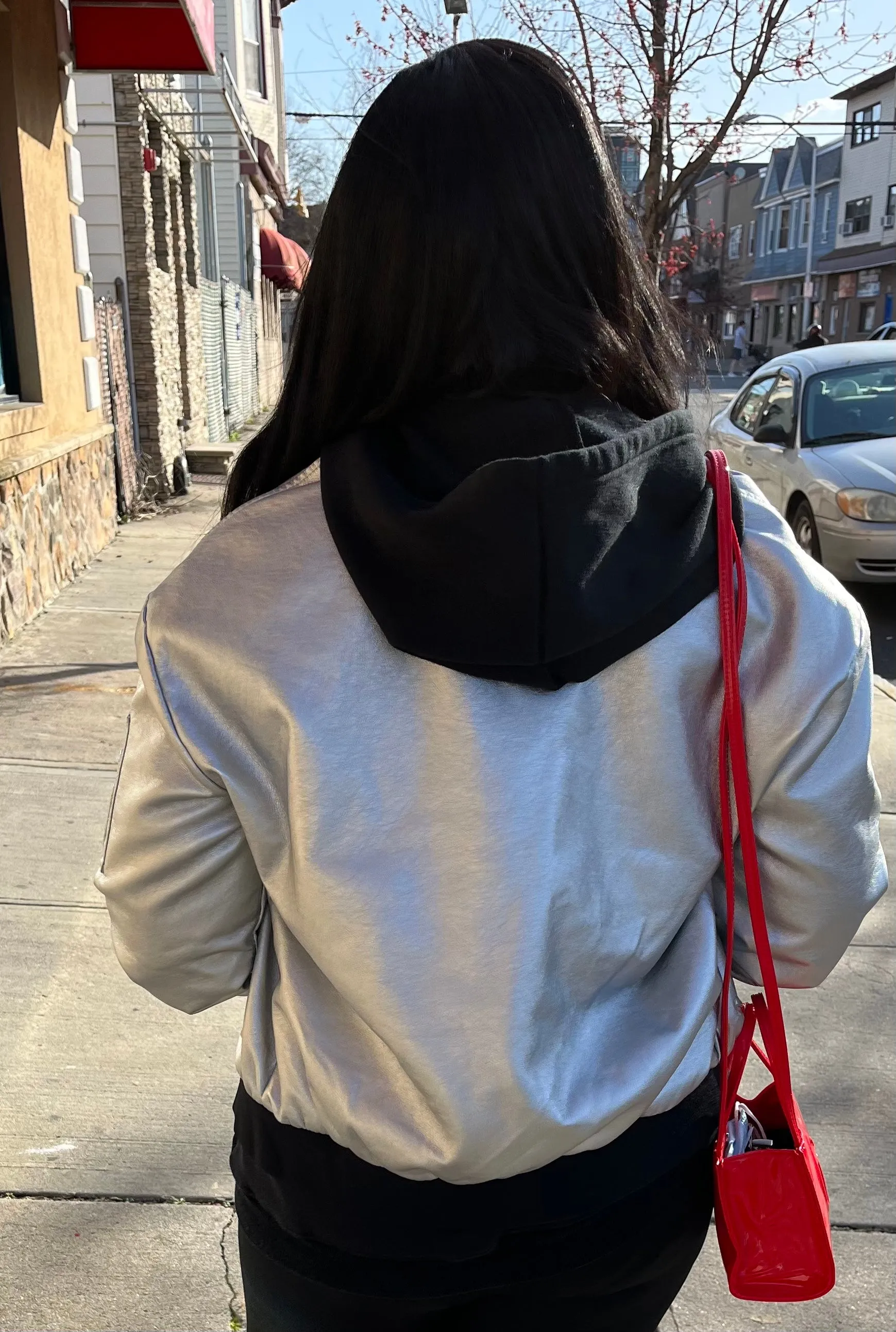 Metallic Bomber Jacket