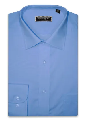 Non-Iron Plain Shirt - French Blue