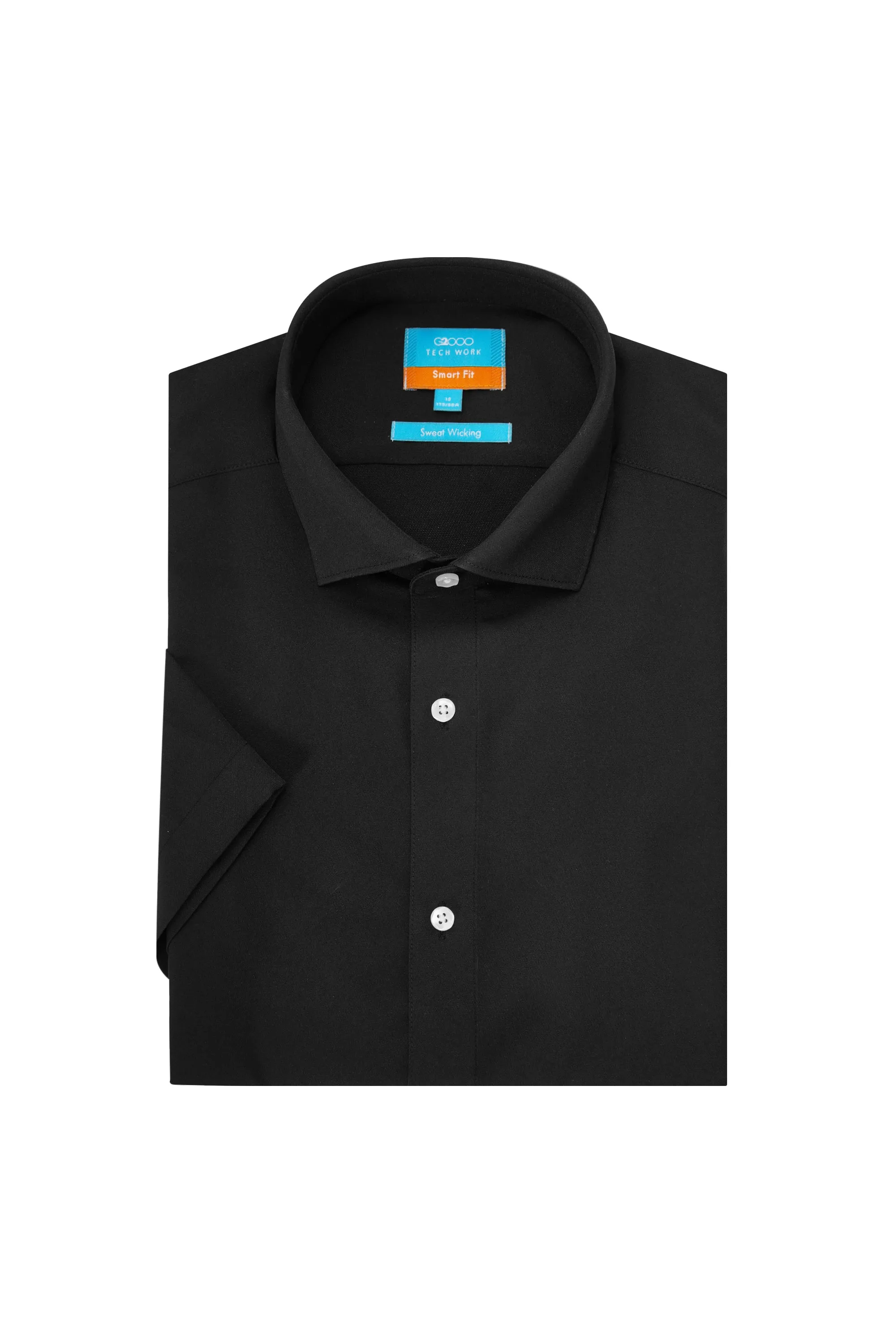 Non-Iron Quick Dry Smart Fit Poplin Short Sleeve Shirt