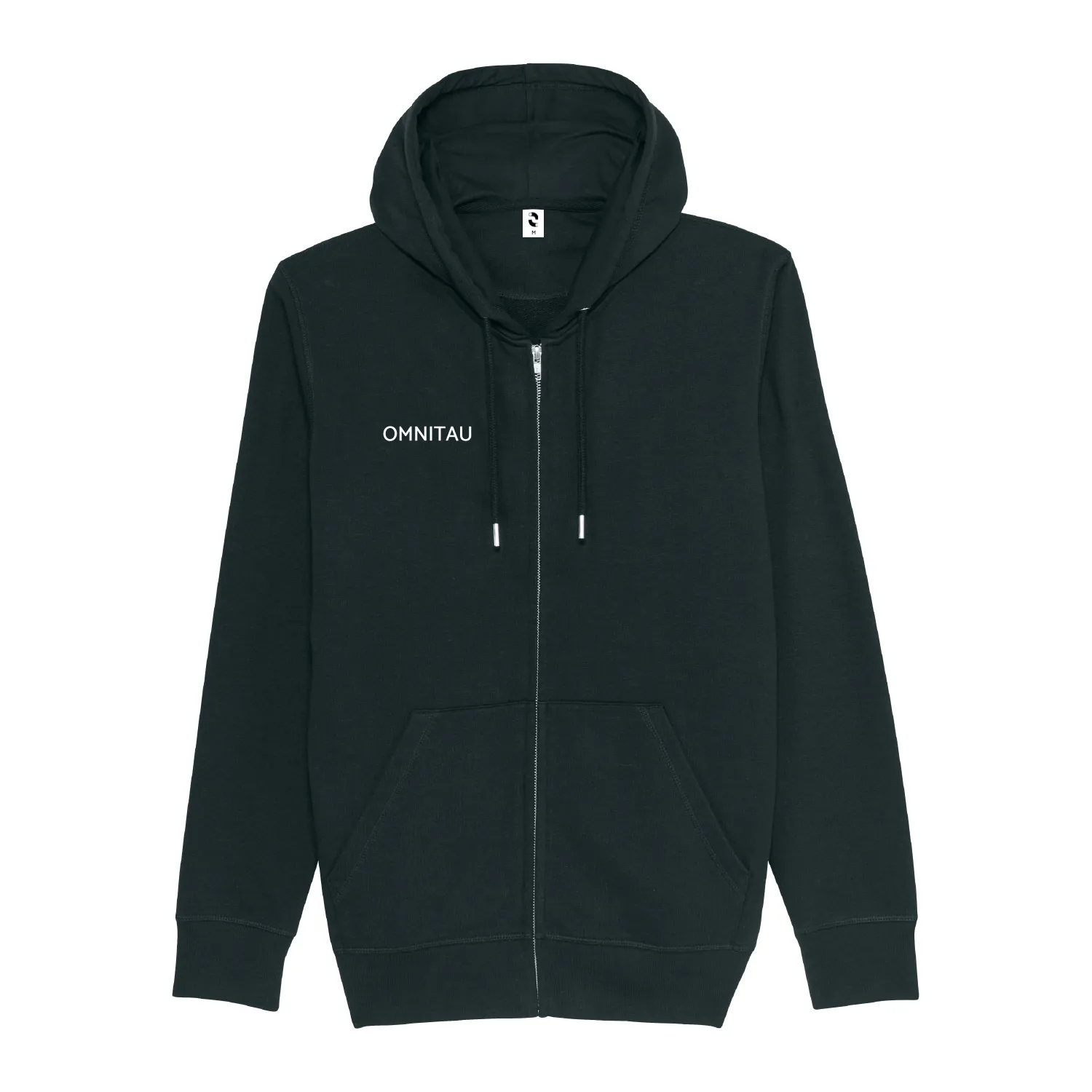 Omnitau Kid's Team Sports Organic Cotton Full Zip Hoodie - Black