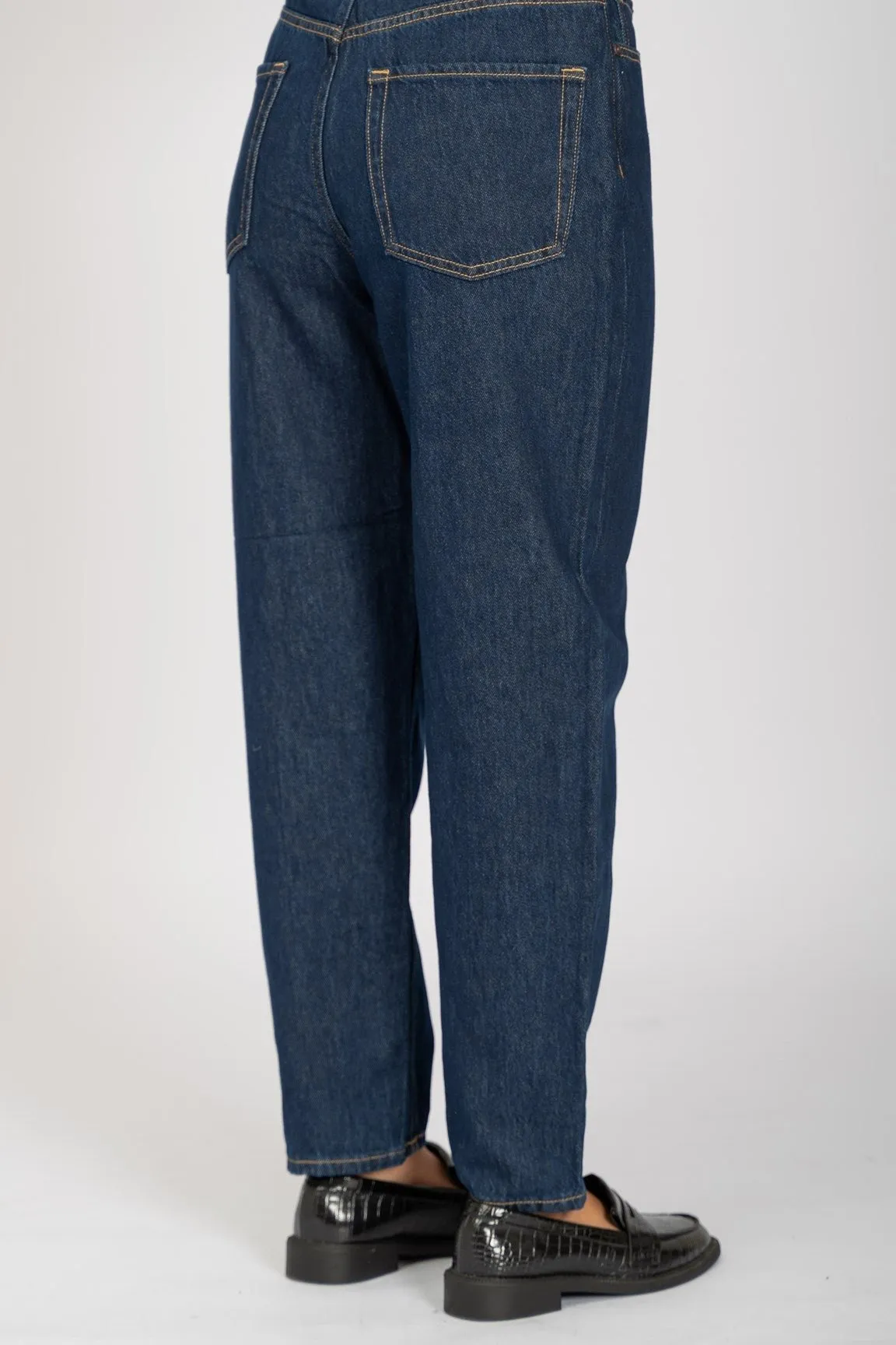Performance Mom Jeans - Dark Blue Denim