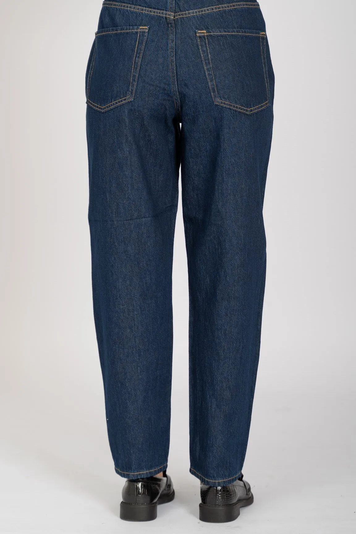 Performance Mom Jeans - Dark Blue Denim