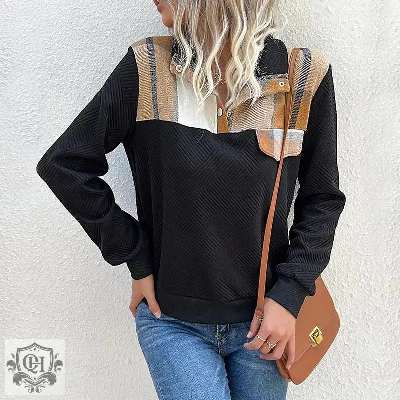 Plaid Patchwork Sweater
