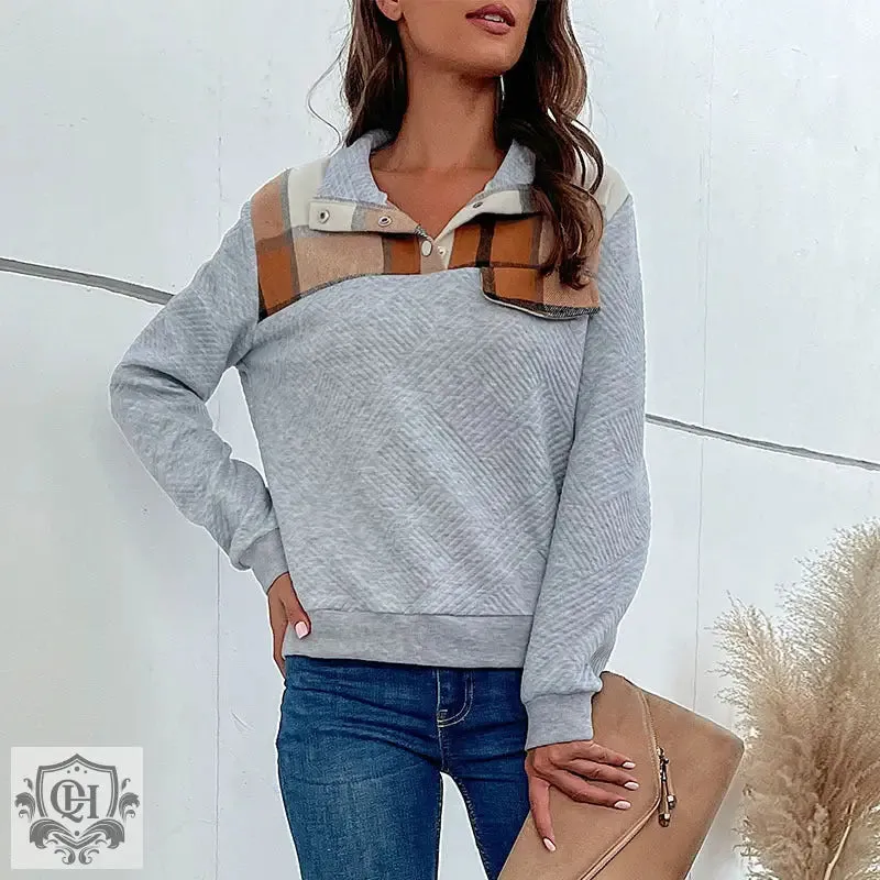 Plaid Patchwork Sweater