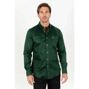 Platini Men's Modern Fit Green Dress Shirt