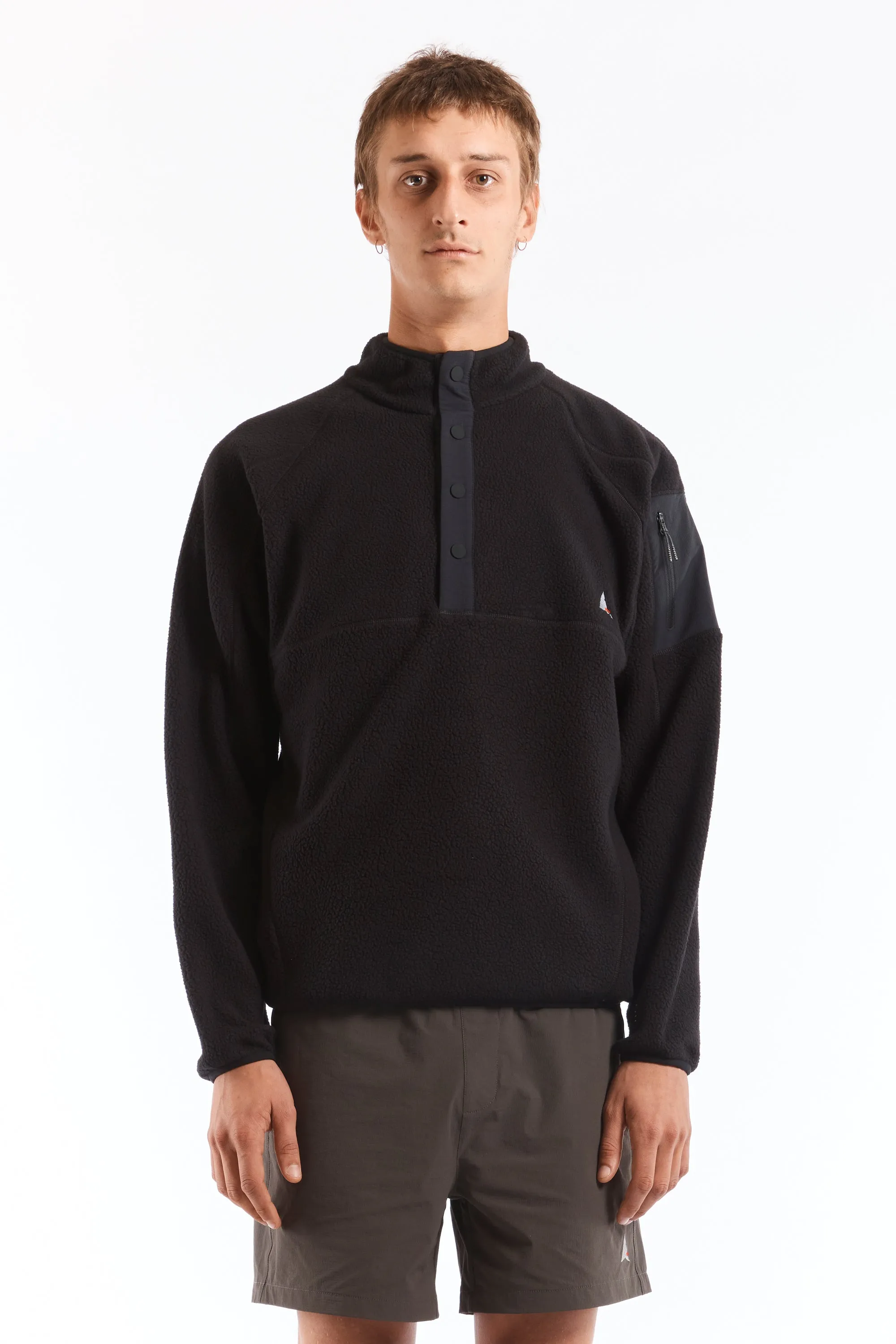 Polartec Fleece Button Up Black
