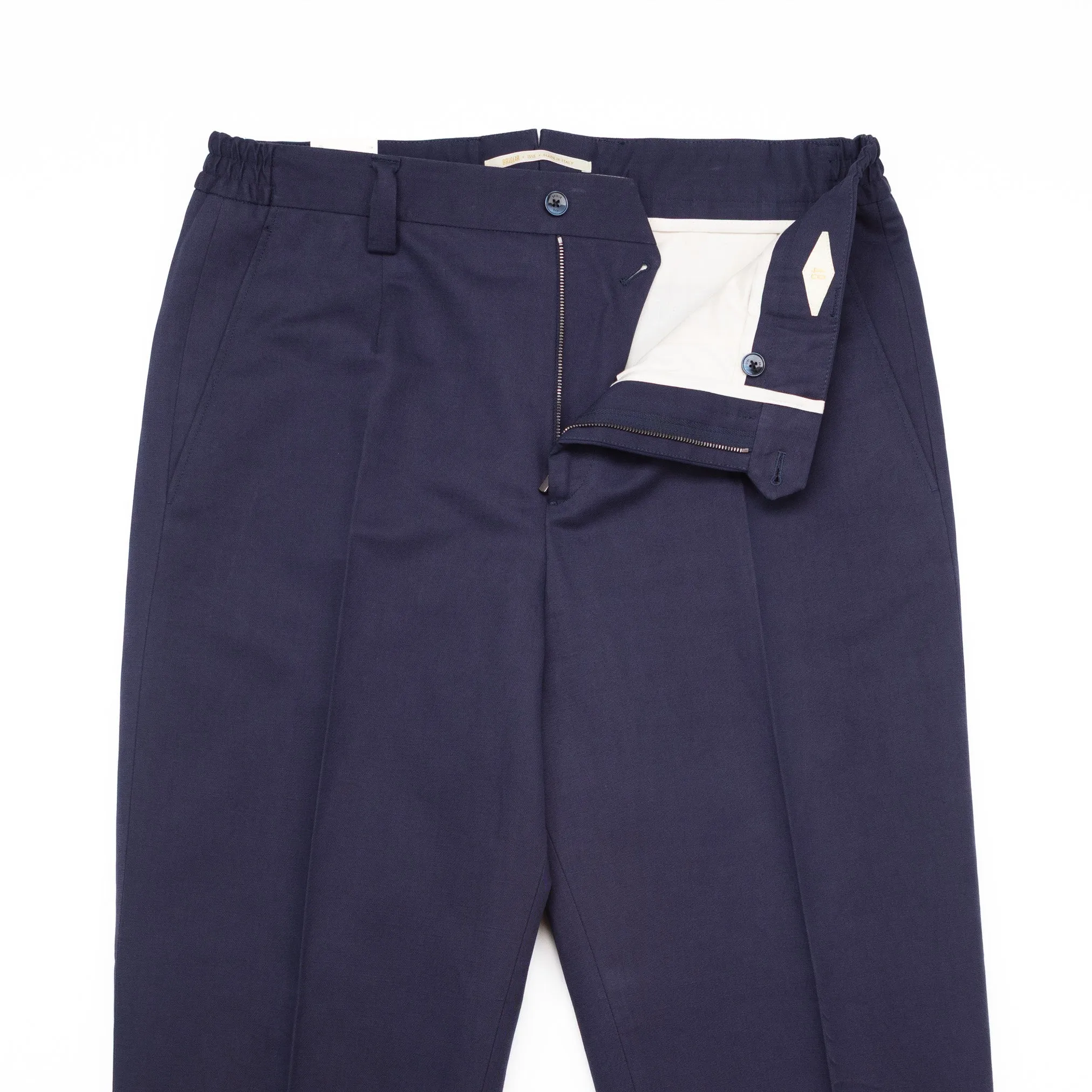 Portofino Cotton & Linen Pants in Navy