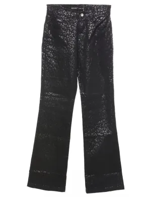 Revolt Black Patterned Trousers - W25 L31