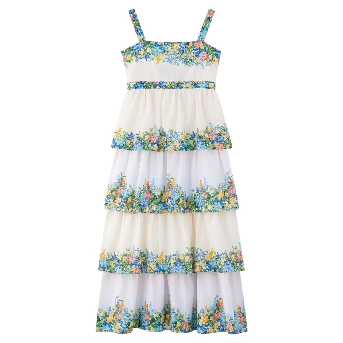 SERENITY EMBROIDERED FLORAL MAXI DRESS