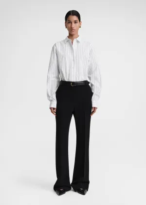 Signature cotton shirt white/black