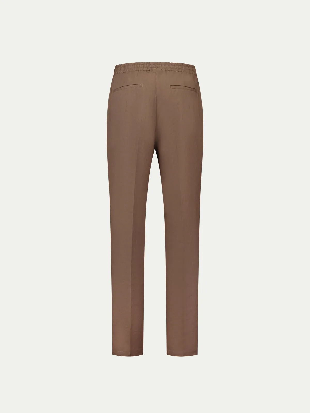 Taupe Linen Seaside Trousers