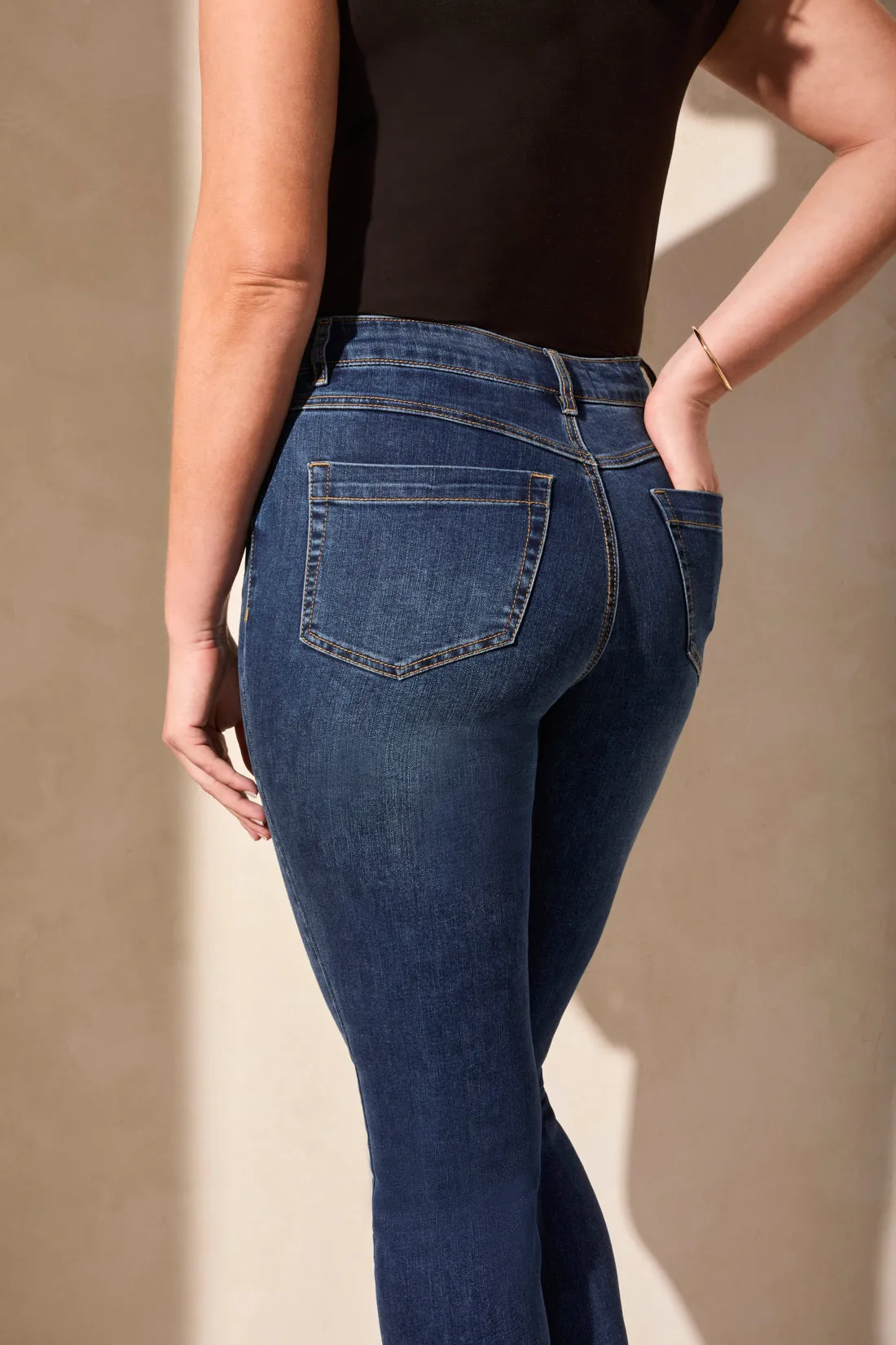 Tribal Spring/Summer 2025-5721O-2020-Audrey Pull On Straight Crop Jeans -Stormy Blue