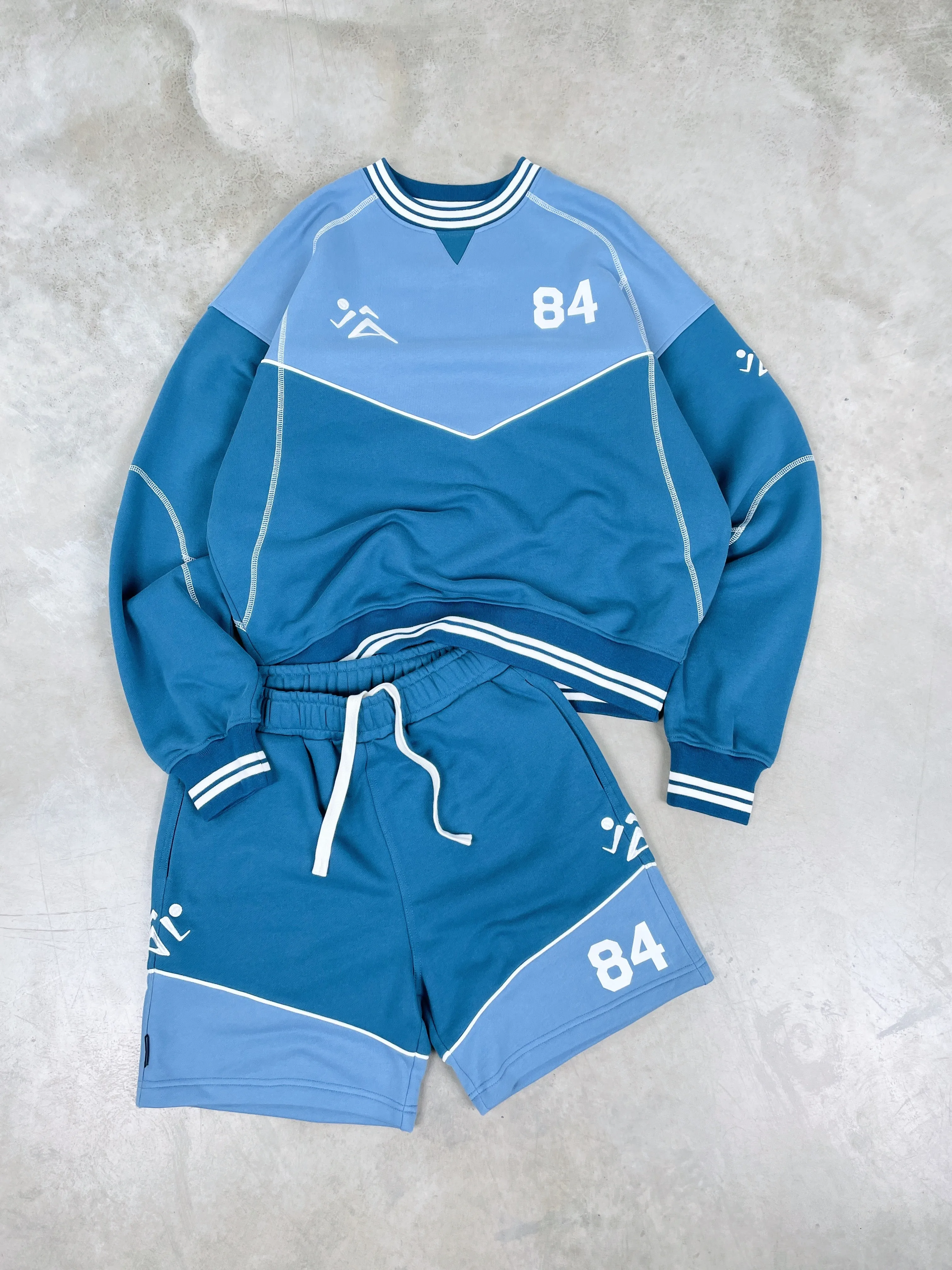 Vice 84 'Warm Up' Heavyweight Panel Sweater - Blue