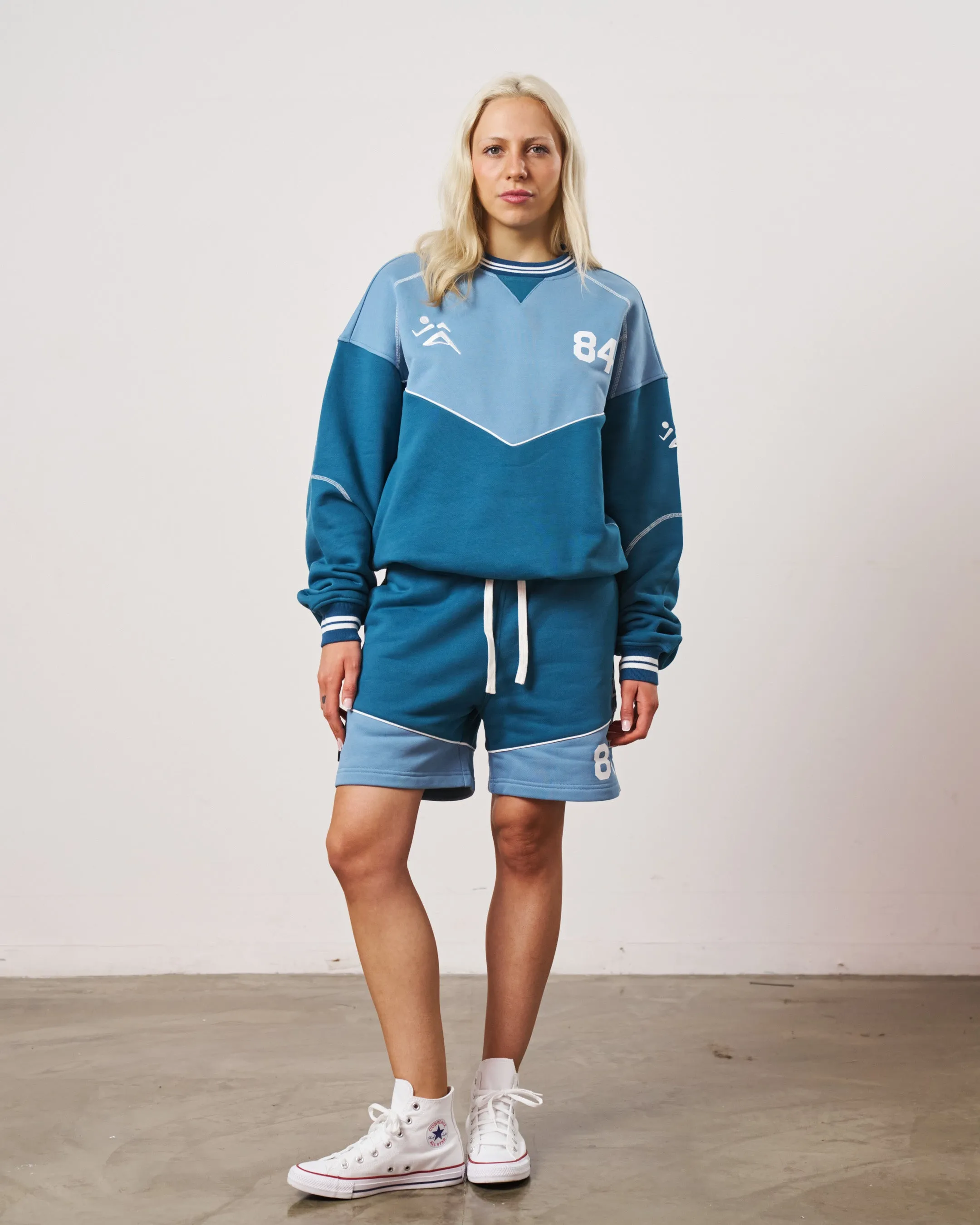 Vice 84 'Warm Up' Heavyweight Panel Sweater - Blue