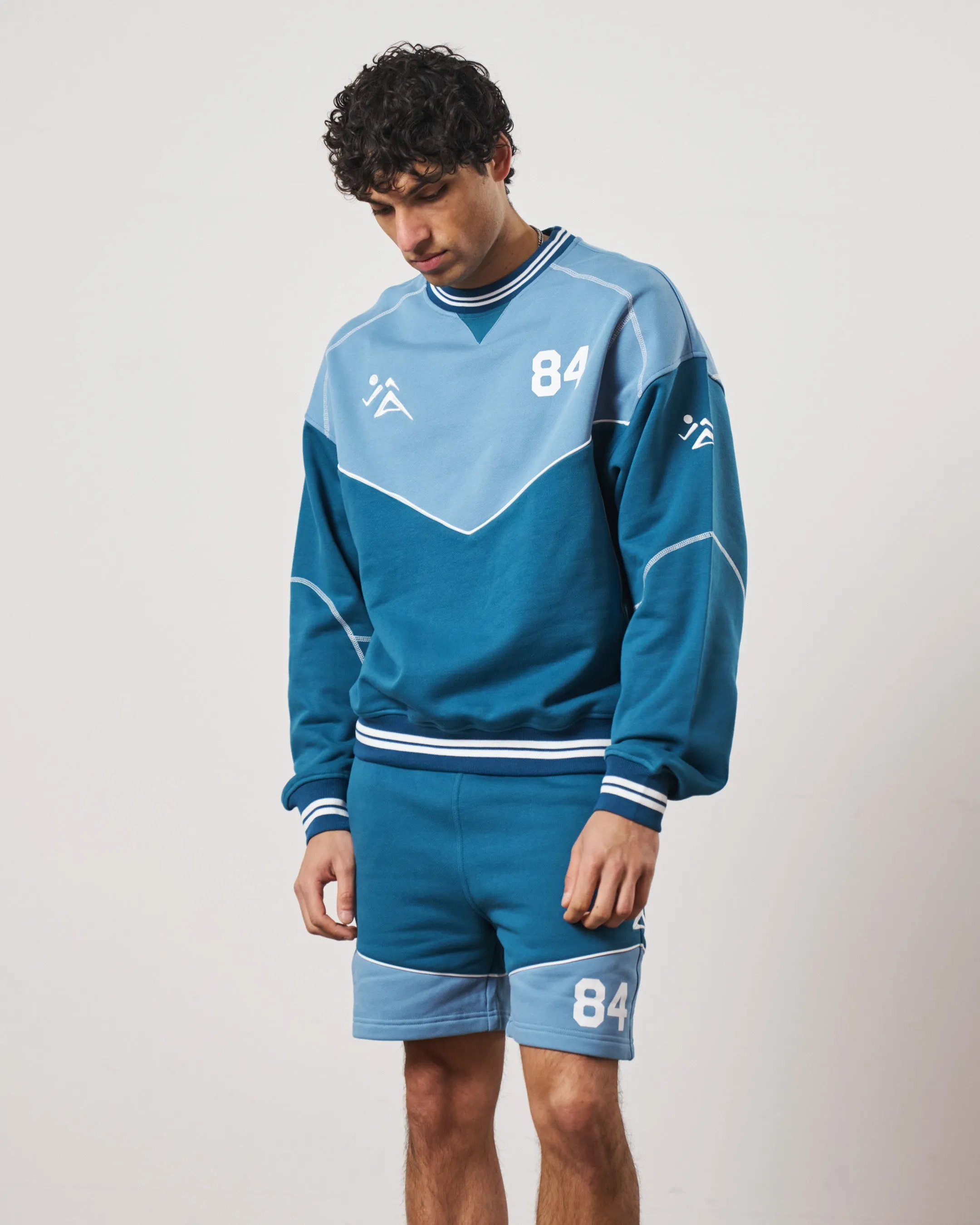 Vice 84 'Warm Up' Heavyweight Panel Sweater - Blue