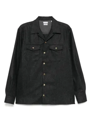 Virgin Wool Long-Sleeves Shirt