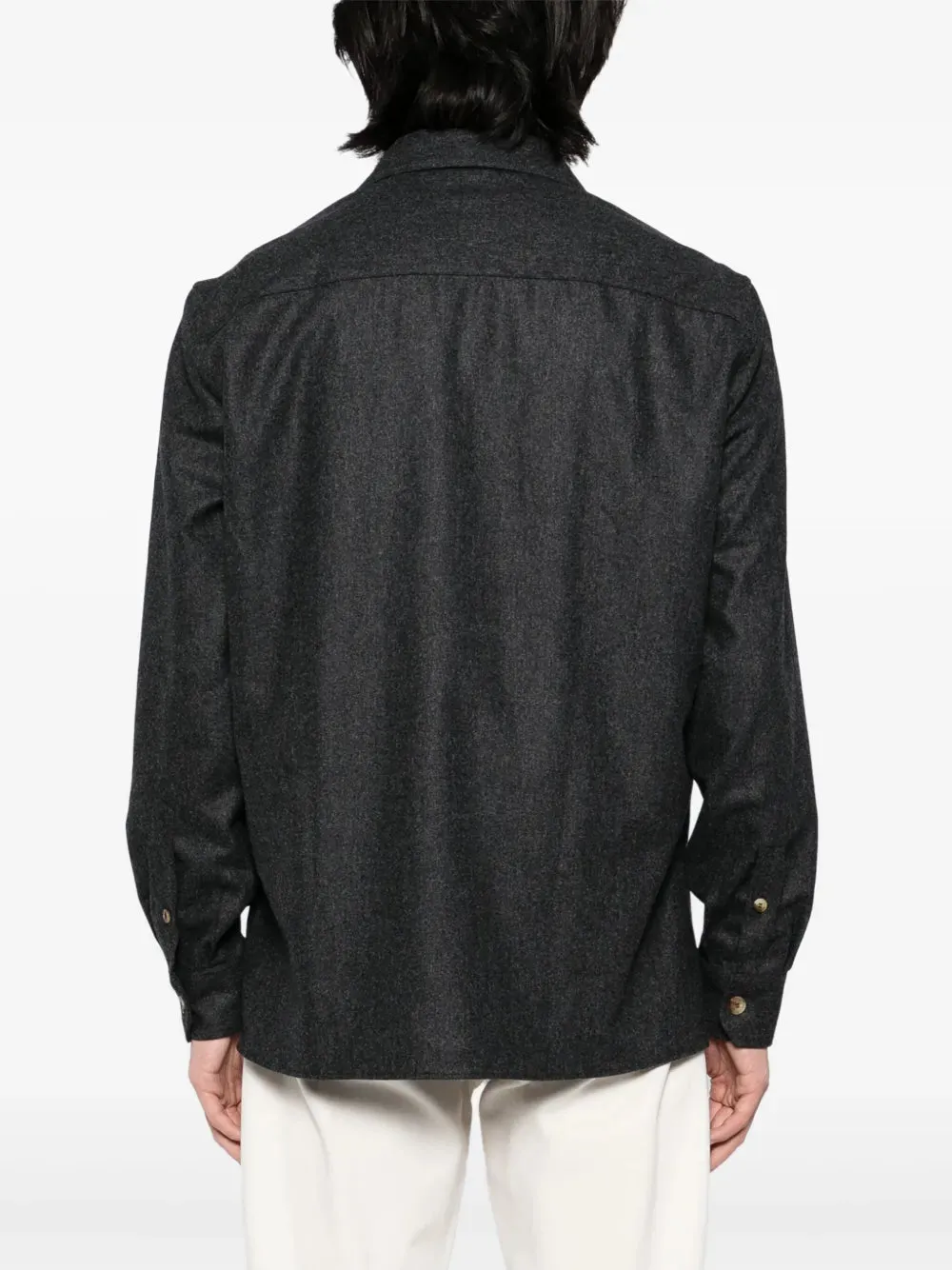 Virgin Wool Long-Sleeves Shirt