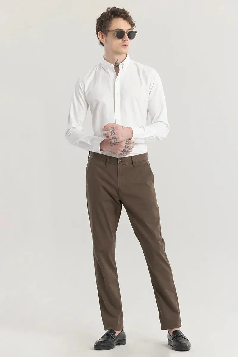 WHITE MENS REGULAR FIT SHIRT COTTON BLEND